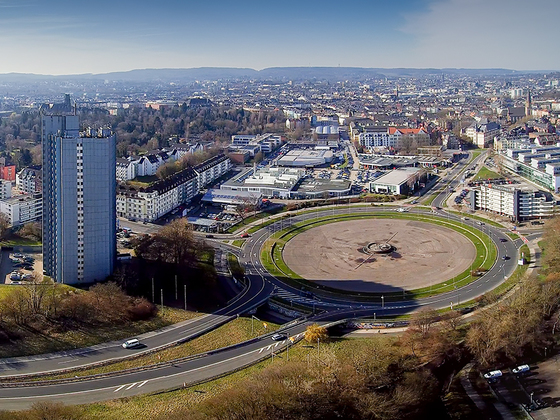 Aachen Panorama aus Richtung Europaplatz